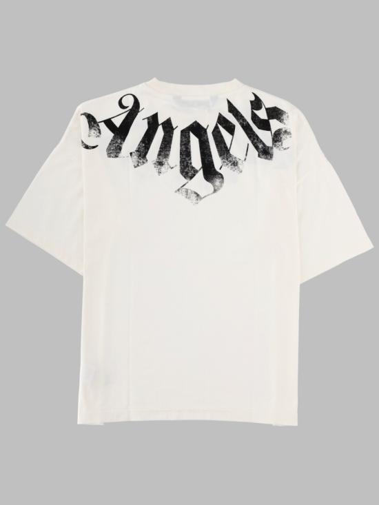 26FW 팜앤젤스 빅 넥 로고 루즈 티셔츠 PMAA10DS26 JER0020310 WHITE - PALM ANGELS