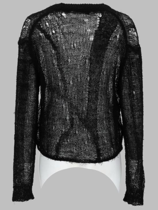 26SS 아워레가시 스웨터 W2263AB BLACKRAGGEDOPENLINEN - OUR LEGACY