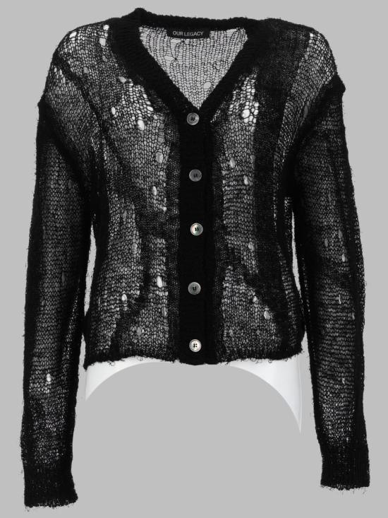 26SS 아워레가시 스웨터 W2263AB BLACKRAGGEDOPENLINEN