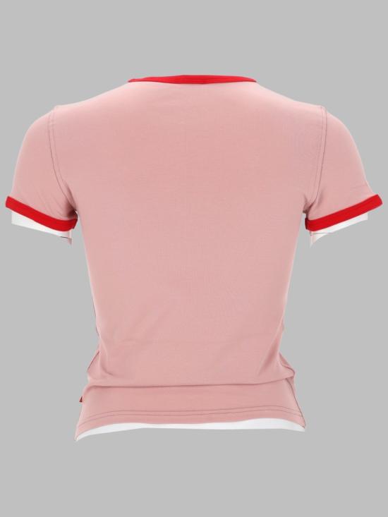 26SS 디젤 T-UNCUTIES 피그 프린트 슬림 티셔츠 A21919 0QHHA33L PINK - DIESEL