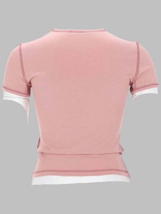 26SS 디젤 Slim heart print 티셔츠 A20980 0QHHA33L PINK - DIESEL