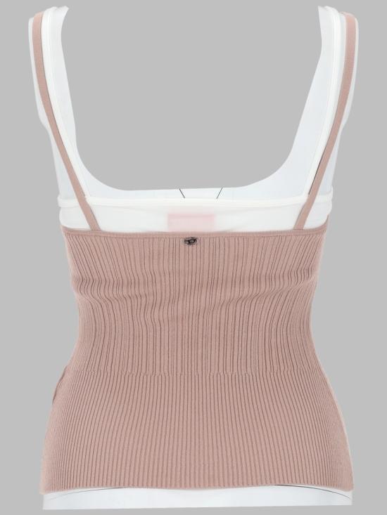26SS 디젤 M-잔드라 니트 탱크 탑 A20845 0WICK7AW PINK - DIESEL
