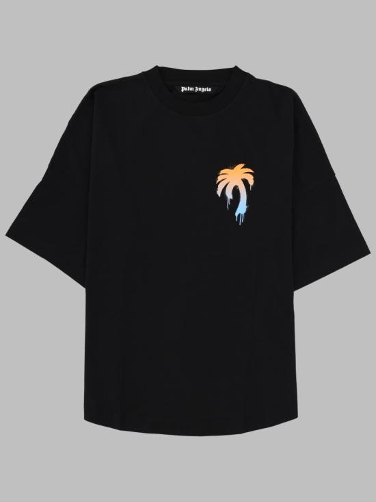 26FW 팜앤젤스 반팔 티셔츠 PMAA10BS26 JER0031001 BLACK