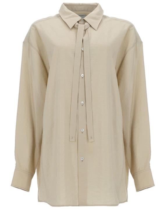26FW 르메르 롱 셔츠 타이 드라이 실크 SH1282 LF1308BG235 BEIGE