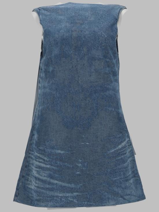 26SS 디젤 드-셀룬-Fsi 쇼트 드레스 인 새틴 데님 A23786 09P2301 DENIM