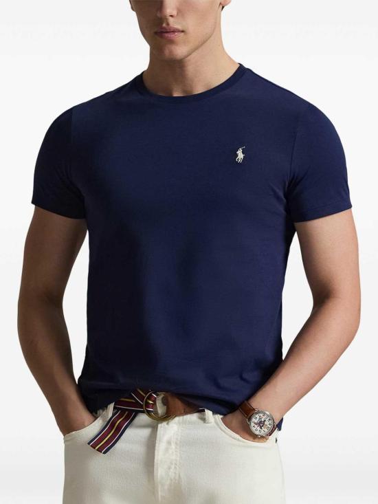 26SS 폴로 랄프로렌 포니로고 자수 반팔 티셔츠 710671438525 Blue - POLO RALPH LAUREN