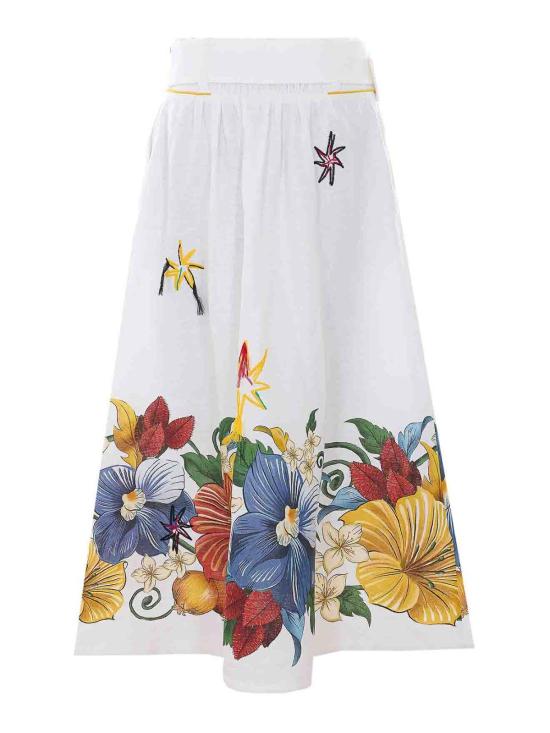 26SS 팜 리오 롱 스커트 35372926096 White - FARM RIO
