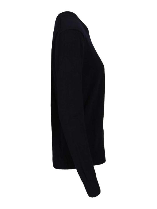 26SS 꼼데가르송 플레이 레드 하트 브이넥 스웨터 AXN0020512 Blue - COMME DES GARCONS