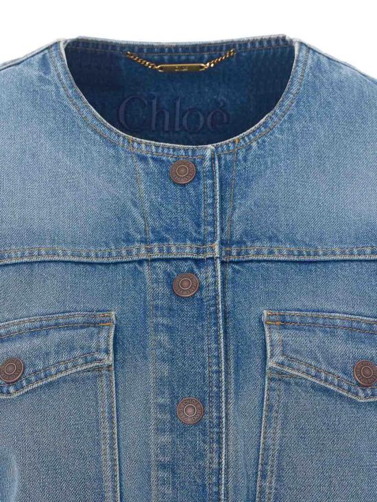 26SS 끌로에 데님 자켓 26UDV1015340C Blue - CHLOE