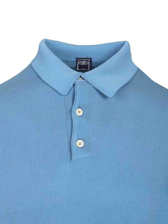 26SS 페델리 폴로 티셔츠 MU0D5910525 Light Blue - FEDELI