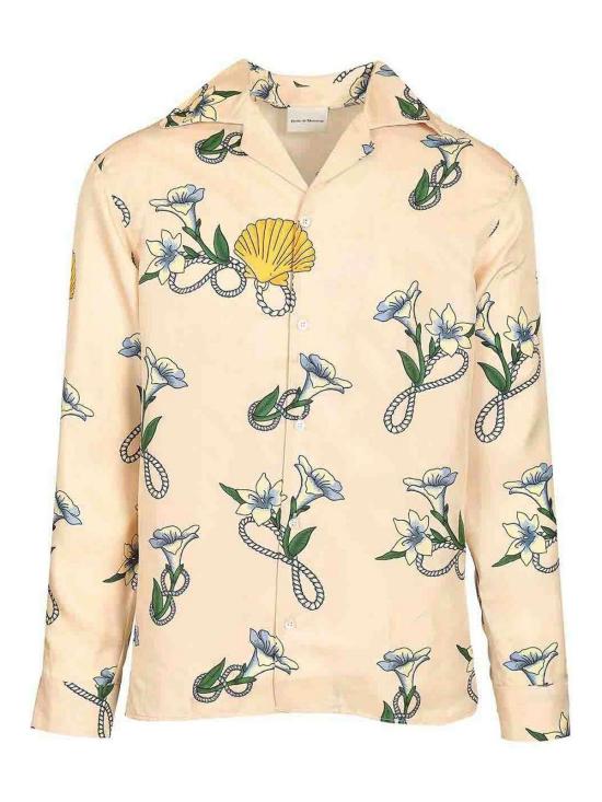 26SS 드롤드무슈 긴팔 셔츠 KSH234SE023OW White