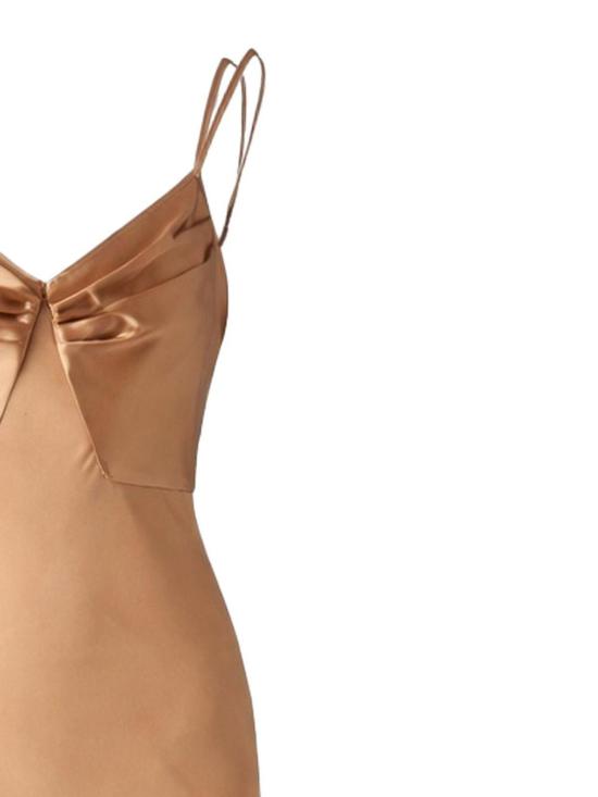 26SS 엘리자베타프랜치 롱 원피스 ABR3362E2EV8SUEDE Beige - ELISABETTA FRANCHI