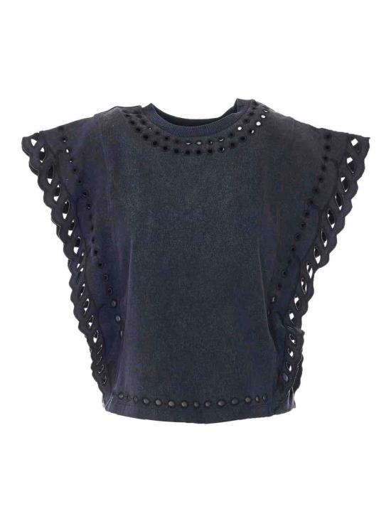 26SS 이자벨마랑에뚜왈 반팔 티셔츠 TS0298FAD1N08E02FK Black