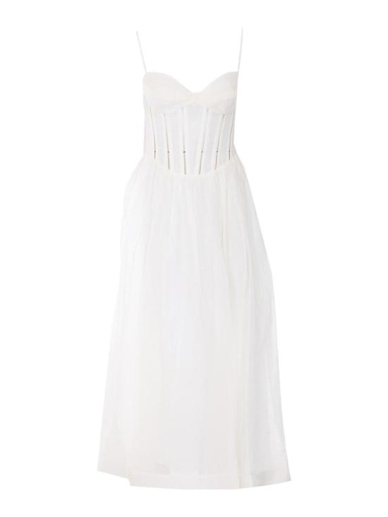 26SS 짐머만 미디 원피스 8178DS261IVO White