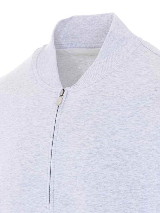 26SS 브루넬로 쿠치넬리 지퍼 디테일 테크노 코튼 플리스 MW8639072GC3657 Grey - BRUNELLO CUCINELLI