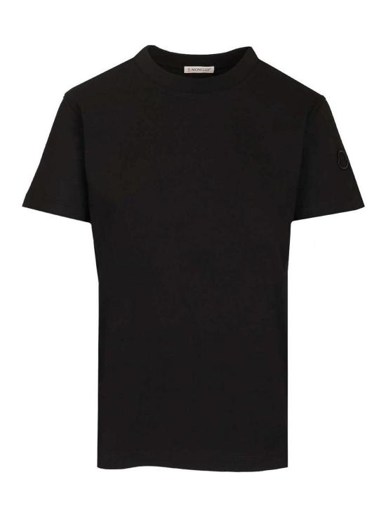 26SS 몽클레어 자수 로고 코튼 티셔츠 L10938C0002989AUO999 Black