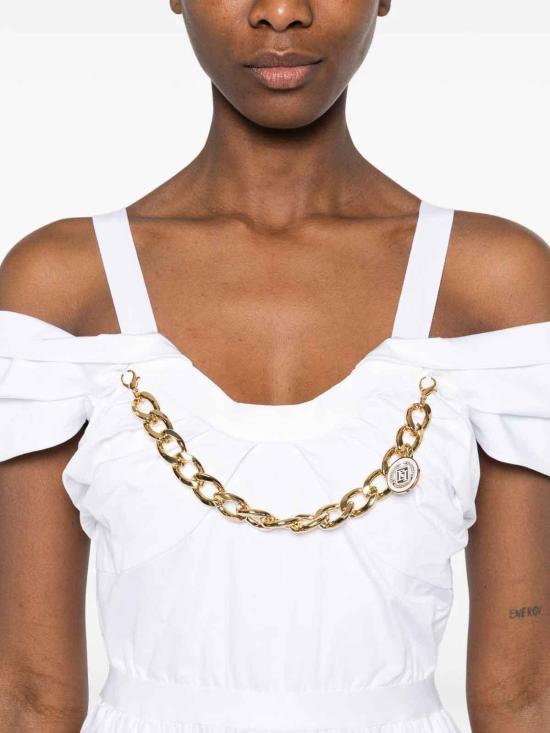 26SS 엘리자베타프랜치 미디 원피스 AB92161E2100BIANCO White - ELISABETTA FRANCHI