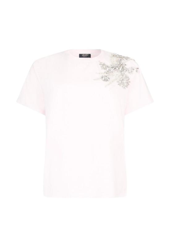 26SS 리우조 반팔 티셔츠 CA6010J3868P9749 Pink - LIU JO