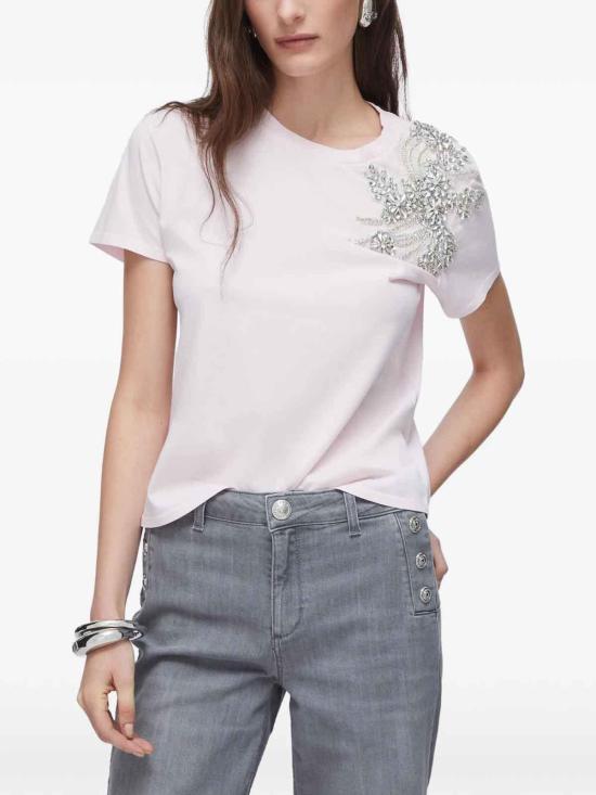 26SS 리우조 반팔 티셔츠 CA6010J3868P9749 Pink - LIU JO