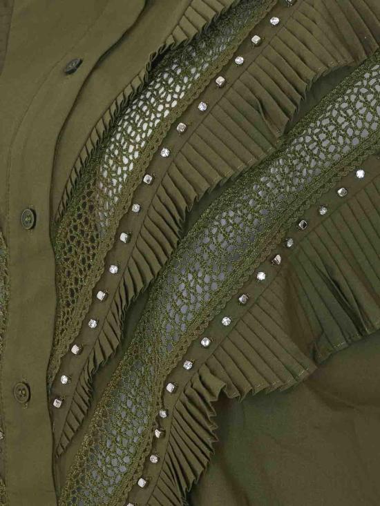 26SS 에센셜앤트워프 블라우스 JEANDARLENEOM24 Green - ESSENTIEL ANTWERP