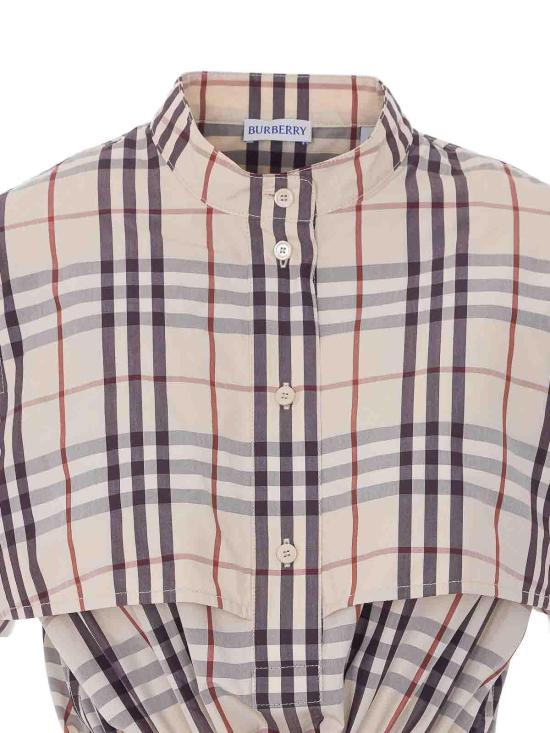 26SS 버버리 체크 코튼 드레스 8123248 Beige - BURBERRY