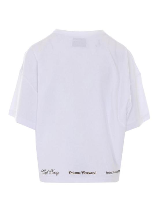 26SS 비비안웨스트우드 반팔 티셔츠 3G010055J00B9A401 White - VIVIENNE WESTWOOD