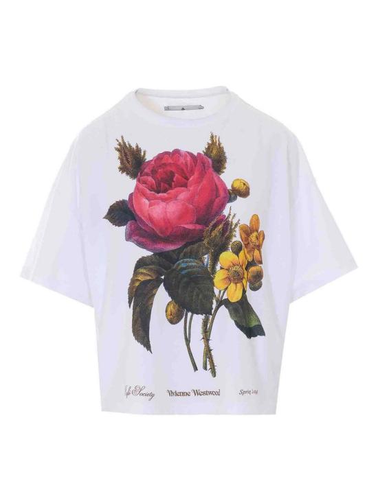 26SS 비비안웨스트우드 반팔 티셔츠 3G010055J00B9A401 White