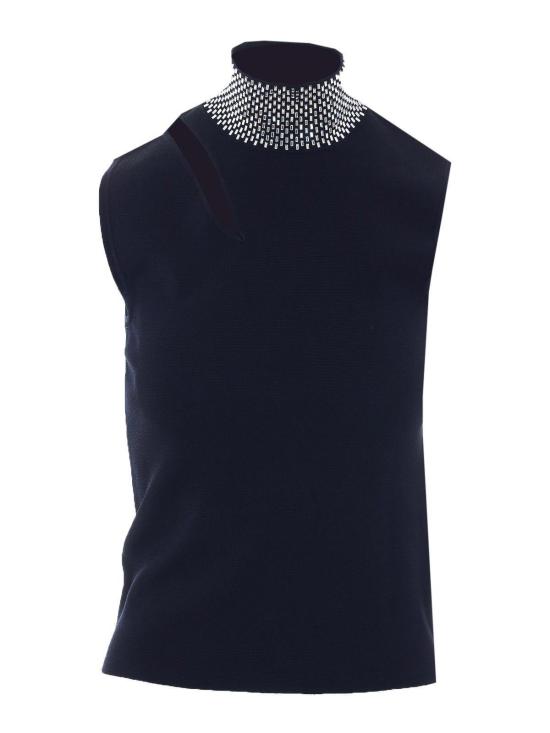 26SS 리우조 민소매 티셔츠 WA6221MS55N22222 Black