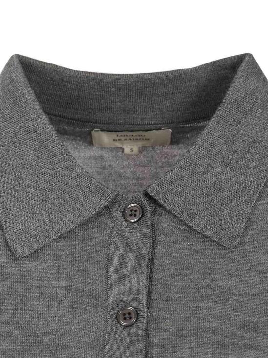 26SS 루루 스튜디오 폴로 티셔츠 MIGO01ANTHRACITEMELANGE Grey - LOULOU STUDIO