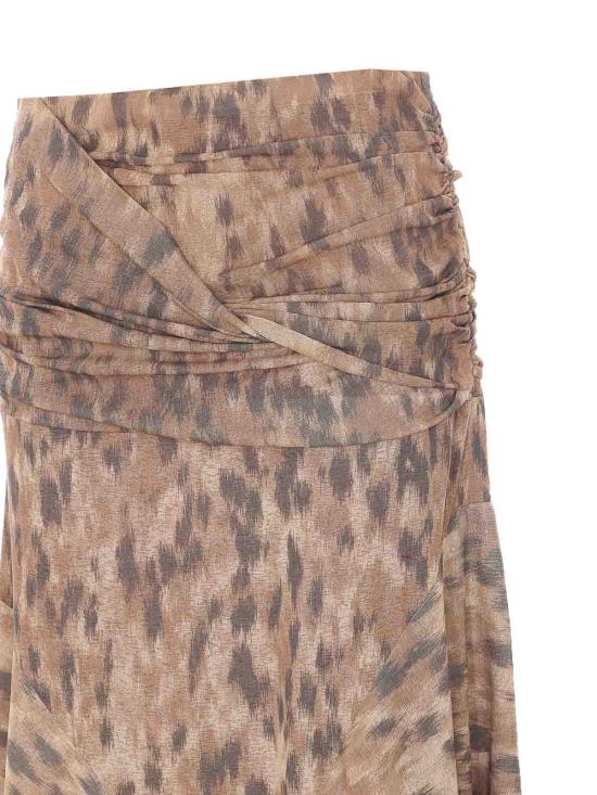 26SS 가니 미디 스커트 A1090246ZZT Beige - GANNI