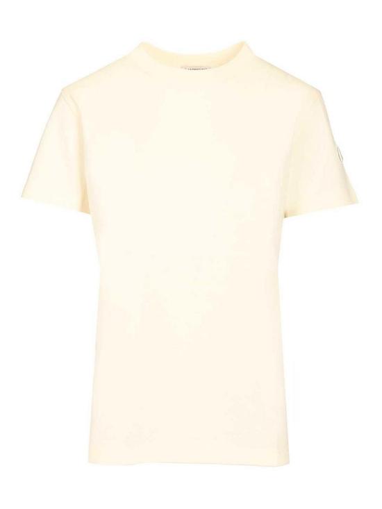 26SS 몽클레어 자수 로고 코튼 티셔츠 L10938C0002989AUO034 White