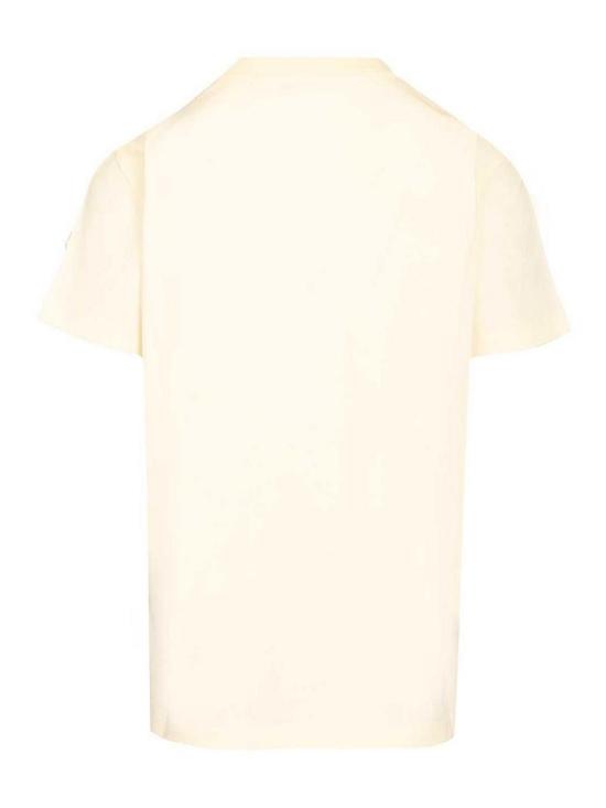 26SS 몽클레어 자수 로고 코튼 티셔츠 L10938C0002989AUO034 White - MONCLER