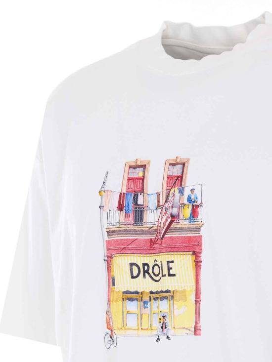 26SS 드롤드무슈 반팔 티셔츠 TS307CO002OW White - DROLE DE MONSIEUR