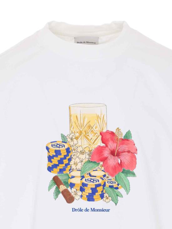 26SS 드롤드무슈 반팔 티셔츠 TS300CO002OW White - DROLE DE MONSIEUR