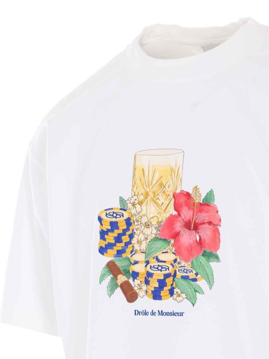 26SS 드롤드무슈 반팔 티셔츠 TS300CO002OW White - DROLE DE MONSIEUR