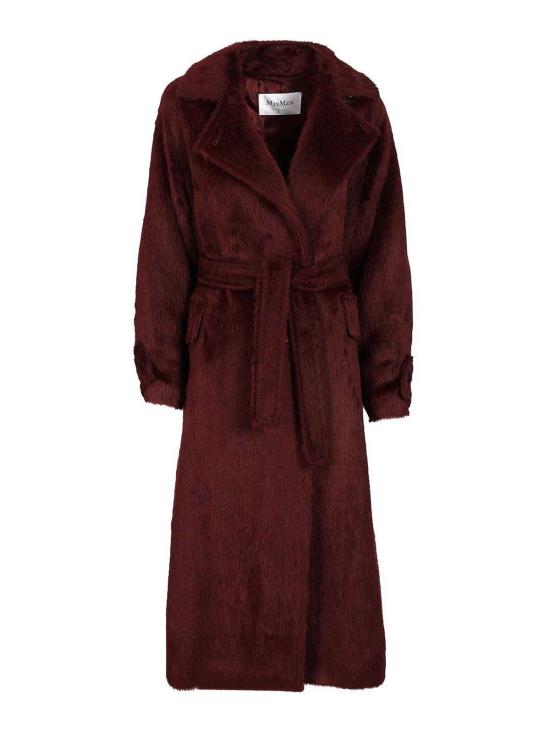 25FW 막스마라 알파카 울 롱 코트 252101637360055E18 Dark Red