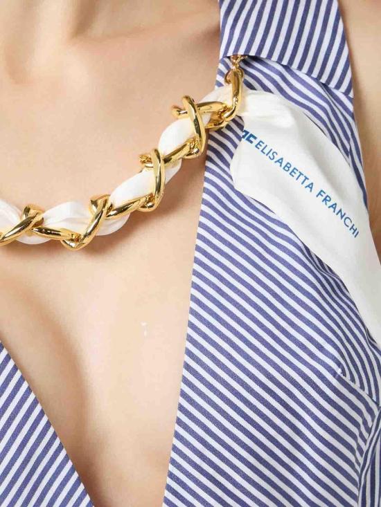 26SS 엘리자베타프랜치 미디 원피스 AB95762E219 Blue - ELISABETTA FRANCHI