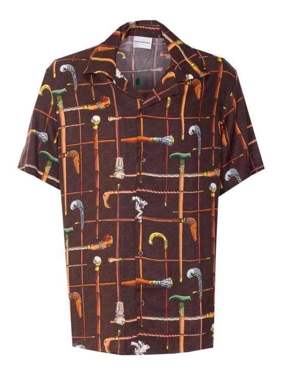 26SS 드롤드무슈 반팔 셔츠 SH230VI033BN Brown