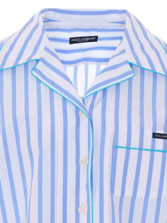 26SS 돌체앤가바나 스트라이프 포플린 셔츠 F5U31TFR52WS8051 Blue - DOLCE & GABBANA
