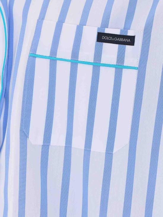 26SS 돌체앤가바나 스트라이프 포플린 셔츠 F5U31TFR52WS8051 Blue - DOLCE & GABBANA