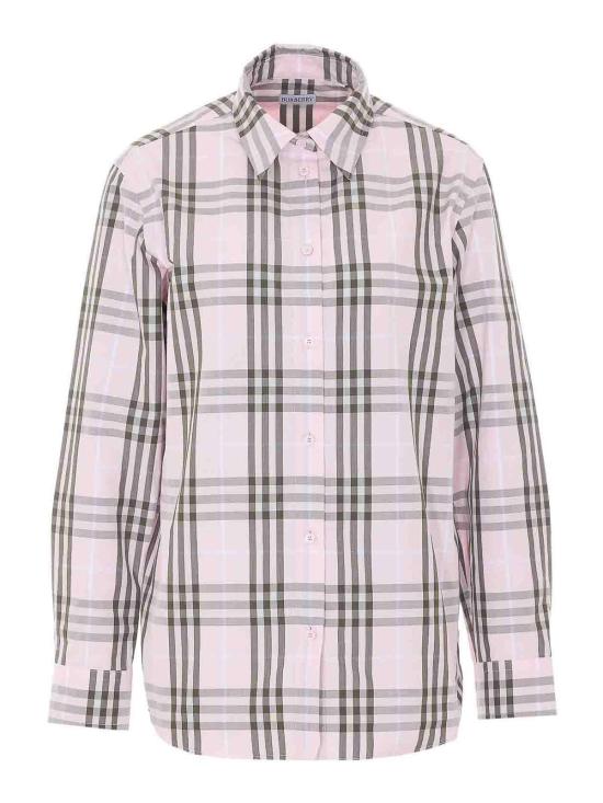 26SS 버버리 레귤러핏 체크 코튼 셔츠 8127212 Nude Neutrals