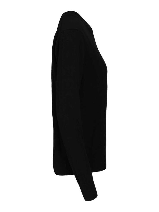 26SS 꼼데가르송 플레이 레드 하트 브이넥 스웨터 AXN0020511 Black - COMME DES GARCONS