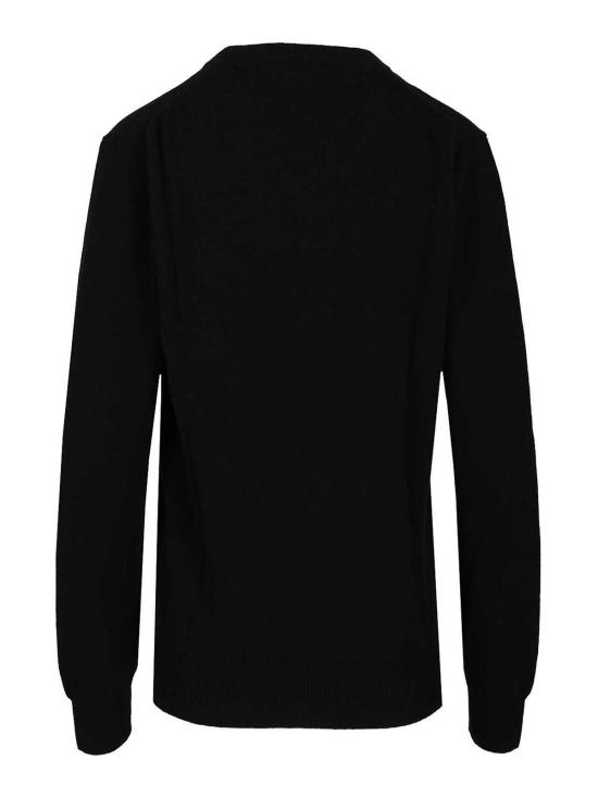 26SS 꼼데가르송 플레이 레드 하트 브이넥 스웨터 AXN0020511 Black - COMME DES GARCONS