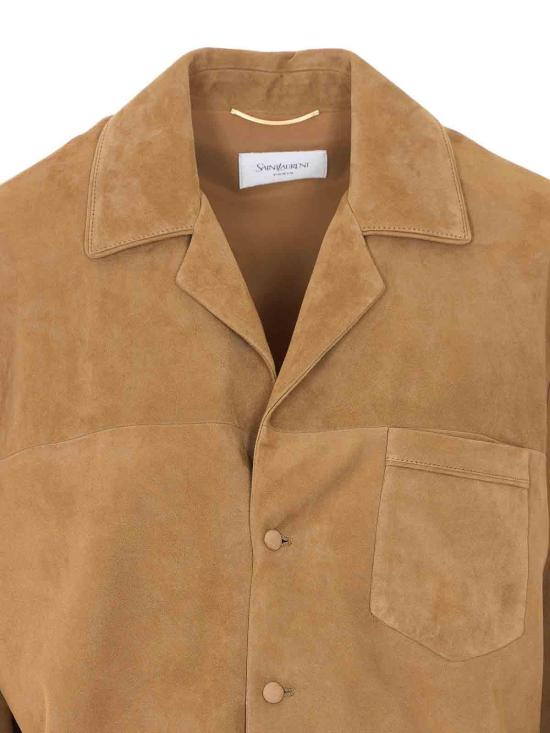 26SS 생로랑 가죽 자켓 860703YCUH22631 Beige - SAINT LAURENT