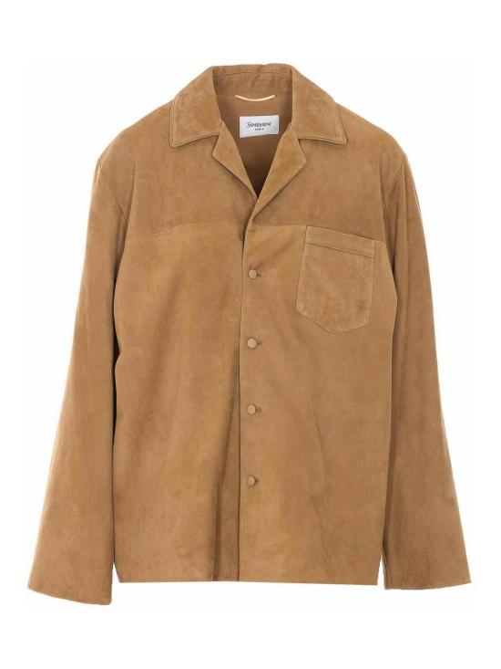 26SS 생로랑 가죽 자켓 860703YCUH22631 Beige
