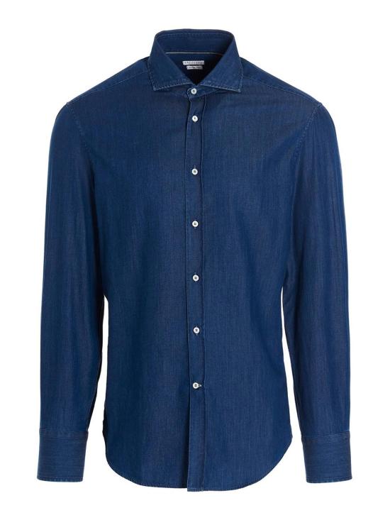 26SS 브루넬로 쿠치넬리 긴팔 셔츠 MR6831718C003 Blue
