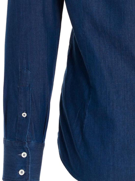 26SS 브루넬로 쿠치넬리 긴팔 셔츠 MR6831718C003 Blue - BRUNELLO CUCINELLI