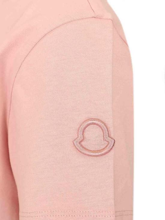 26SS 몽클레어 자수 로고 코튼 티셔츠 L10938C0002989AUO51E Pink - MONCLER