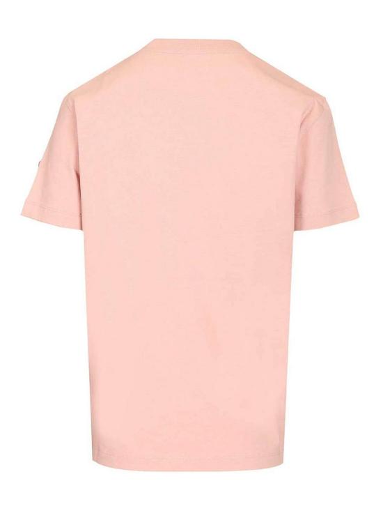 26SS 몽클레어 자수 로고 코튼 티셔츠 L10938C0002989AUO51E Pink - MONCLER
