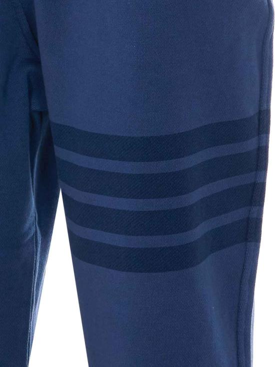 26SS 톰브라운 솔리드 루프백 오버다이 4바 스웨트팬츠 MJQ243AJ0007415 Blue - THOM BROWNE